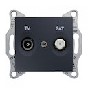 SEDNA TV/SAT РОЗЕТКА оконечная, 1dB, ГРАФИТ