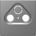 Крышка розетки телевизионной Merten D-Life (TV/SAT/Radio, нержавеющая сталь)