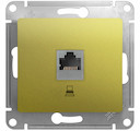 Розетка компьютерная Glossa (RJ45, под рамку, с/у, фисташковая)