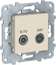 UNICA NEW розетка R-TV/ SAT, одиночная, бежевый