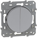 ODACE ВЫКЛЮЧАТЕЛЬ 2-клавишный, 10 АХ, 250 В, сх. 2, БЕЛЫЙ