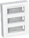 КОРОБКА НАР.МОНТ 3x3 ГОРИЗ.C РАМКОЙ 9003