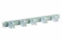 Организатор 19" 1U 5 повор.колец RAL7017