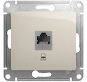 Розетка компьютерная Glossa (RJ45, под рамку, с/у, молочная)