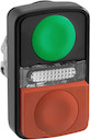 ГОЛОВКА КНОПКИ ДВОЙНАЯ БЕЗ МАРКИР + LED ZB4BW7L37407