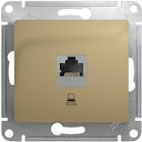 Розетка компьютерная Glossa (RJ45, под рамку, с/у, титан)