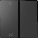 MERTEN D-Life PlusLink КЛАВИША 2-ная с S1/S2, пусто, АНТРАЦИТ, SD