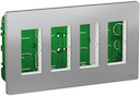 UNICA SYSTEM+ БЛОК скрытой установки 4х2 алюминий