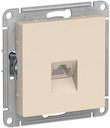 Розетка компьютерная AtlasDesign (RJ45, под рамку, с/у, бежевая)