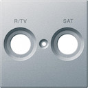 MERTEN ЦЕНТР.ПЛАТА д/антенной розетки маркировкой R/TV и SAT, АЛЮМИНИЙ, SM