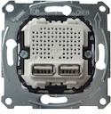 MERTEN USB МЕХАНИЗМ зарядного устройства с 2-мя разъемами 2,1А (2x1,05А)