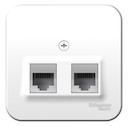 Розетка комбинированная Blanca (RJ11+RJ45, в сборе, о/у, белая)
