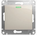 GLOSSA 1-клавишный ВЫКЛЮЧАТЕЛЬ с подсветкой,сх.1а,10AX, механизм, МОЛОЧНЫЙ