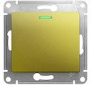 GLOSSA 1-клавишный ВЫКЛЮЧАТЕЛЬ с подсветкой,сх.1а,10AX, механизм, ФИСТАШКОВЫЙ