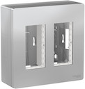 UNICA SYSTEM+ БЛОК открытой установки 2х2 алюминий