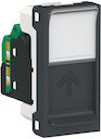 UNICA MODULAR розетка компьютерная,RJ45,одиночная, кат. 5е UTP,1 модуль,антрацит