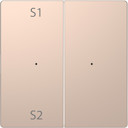 MERTEN D-Life PlusLink КЛАВИША 2-ная с S1/S2, пусто, ШАМПАНЬ, SD