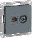 Розетка комбинированная AtlasDesign (RJ45+TV, под рамку, с/у, грифель)