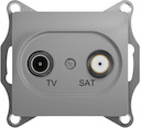 GLOSSA TV-SAT РОЗЕТКА оконечная 1DB, механизм, АЛЮМИНИЙ