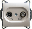 GLOSSA TV-SAT РОЗЕТКА оконечная 1DB, механизм, ПЕРЛАМУТРОВЫЙ