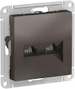Розетка компьютерная AtlasDesign (2xRJ45, под рамку, с/у, мокко)