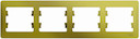 Рамка Glossa 4 поста (горизонтальная, фисташковая)