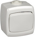 РОНДО IP44 О/У 1-клавишный ПЕРЕКЛЮЧАТЕЛЬ 10А, 250В, БЕЛЫЙ. Россия