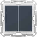 SEDNA ВЫКЛЮЧАТЕЛЬ 2-клавишный, сх.5, 10А, 250В, IP44, ГРАФИТ