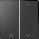 MERTEN D-Life PlusLink КЛАВИША 2-ная с S1/S2, вх/вз, АНТРАЦИТ, SD