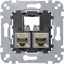 MERTEN МЕХАНИЗМ КОМП. РОЗЕТКИ 2xRJ45 кат. 6 STP