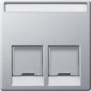 MERTEN ЦЕНТР.ПЛАТА д/розеток с разъемом RJ45 2 поста, АЛЮМИНИЙ, SM