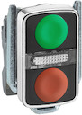 ГОЛОВКА КНОПКИ ДВОЙНАЯ БЕЗ МАРКИР + LED ZB4BW7A3740
