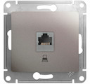 Розетка компьютерная Glossa (RJ45, под рамку, с/у, платина)