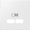 MERTEN ЦЕНТРАЛЬНАЯ НАКЛАДКА для USB механизма 2,1А, ПОЛЯРНЫЙ ПОЛ.БЕЛЫЙ, SM