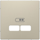 MERTEN D-Life ЦЕНТРАЛЬНАЯ НАКЛАДКА для USB механизма 2,1А, САХАРА