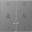 MERTEN D-Life КЛАВИША 2-ная, линзой LED, символ: звонок/горничная, НЕРЖ. СТАЛЬ