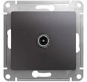 GLOSSA TV РОЗЕТКА проходная 4DB, механизм, ГРАФИТ