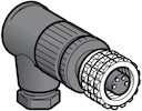 М8 УГЛОВ. РАЗЪЕМ 4 ШТЫРЯ XZCC8FCM40V