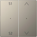 MERTEN D-Life PlusLink КЛАВИША 2-ная с S1/S2, вх/вз, НИКЕЛЬ, SD