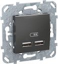 UNICA TOP РОЗЕТКА USB, 2.1 А, ГРАФИТ