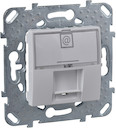 UNICA РОЗЕТКА компьютерная, RJ45, одиночная, с полем для надписи, кат. 6, БЕЛЫЙ