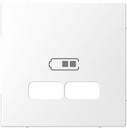 MERTEN D-Life ЦЕНТРАЛЬНАЯ НАКЛАДКА для USB механизма 2,1А, БЕЛ. ЛОТОС