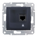 SEDNA РОЗЕТКА КОМПЬЮТЕРНАЯ RJ45, одиночная, кат. 5е, неэкр. UTP, ГРАФИТ