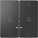MERTEN D-Life КЛАВИША 2-ная, линзой LED, символ: звонок/горничная, АНТРАЦИТ