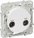 ODACE РОЗЕТКА R-TV/SAT, проходная, БЕЛЫЙ