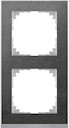 MERTEN M-Pure Decor РАМКА 2 поста б/перегородки, СЛАНЕЦ/АЛЮМИНИЙ, SM