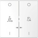 MERTEN D-Life КЛАВИША 2-ная, линзой LED, символ: звонок/горничная, БЕЛЫЙ ЛОТОС