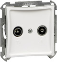 ДУЭТ TV-R РОЗЕТКА оконечная 8DB, механизм, БЕЛЫЙ