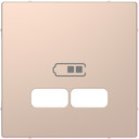MERTEN D-Life ЦЕНТРАЛЬНАЯ НАКЛАДКА для USB механизма 2,1А, ШАМПАНЬ