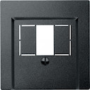 MERTEN ЦЕНТР. НАКЛАДКА для мех-ма TAE/Audio поле для надписи, АНТРАЦИТ, SM